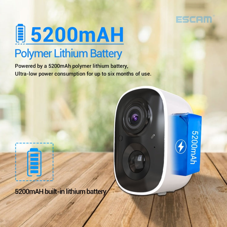 ESCAM G14 Rechargeable 1080P Full HD AI Recognition Infrared Night Vision WiFi Camera, G14 ESCAM G14 Rechargeable 1080P Full HD AI Recognition Infrared Night Vision WiFi Camera, G14